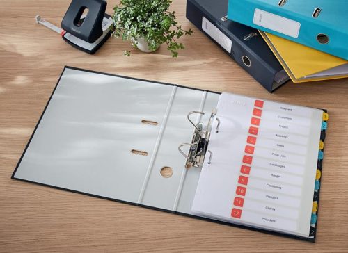 Iratrendező A/4 8cm LEITZ COSY Soft touch karton 180° bársony szürke