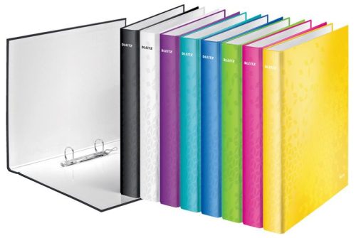 Gyűrűskönyv A/4 2 gyűrűs 4cm LEITZ WOW sárga