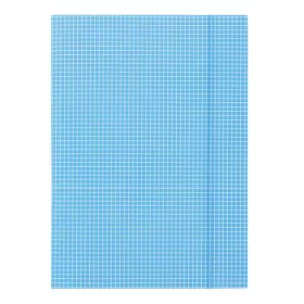 Iratgyűjtő gumis A/4  karton kockás DONAU kék