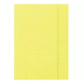 Iratgyűjtő gumis A/4  karton kockás DONAU sárga