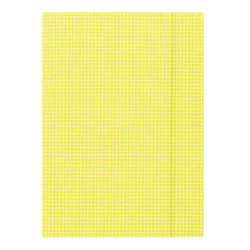 Iratgyűjtő gumis A/4  karton kockás DONAU sárga