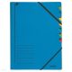 Rendezőmappa 7 részes karton gumis Leitz kék 39070035