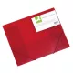 Iratgyűjtő gumis A/4 PP Q-CONNECT áttetsző piros