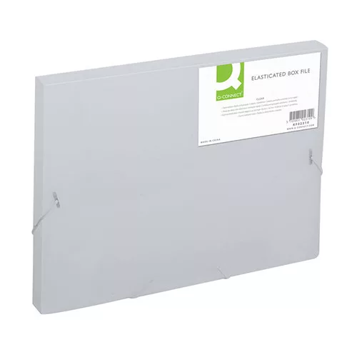 Iratgyűjtő gumis A/4 PP 2,5cm Q-CONNECT átlátszó