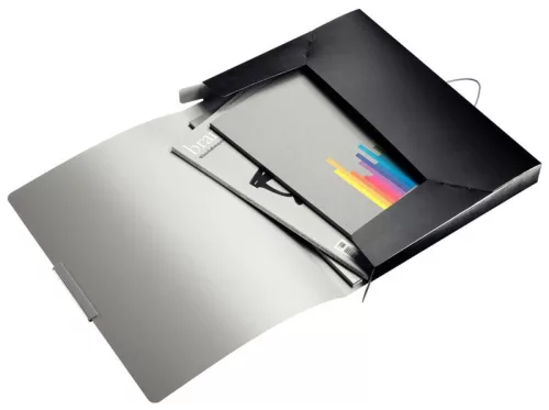 Iratgyűjtő gumis A/4 PP LEITZ Style JUMBO fekete