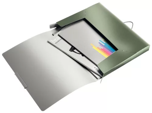 Iratgyűjtő gumis A/4 PP LEITZ Style JUMBO zöld