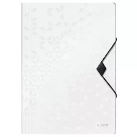 Iratgyűjtő gumis A/4 PP LEITZ WOW fehér