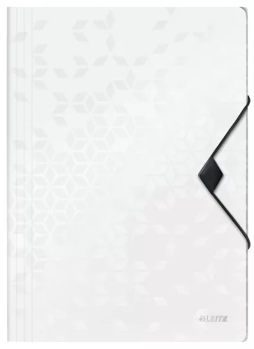 Iratgyűjtő gumis A/4 PP LEITZ WOW fehér