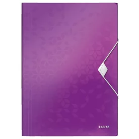 Iratgyűjtő gumis A/4 PP LEITZ WOW lila