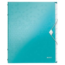 Rendezőmappa gumis PP LEITZ WOW 12 részes világoskék