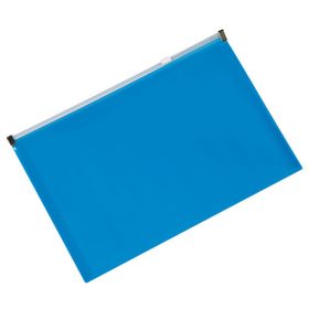 Iratgyűjtő tasak zipp A/4 PP Q-CONNECT kék