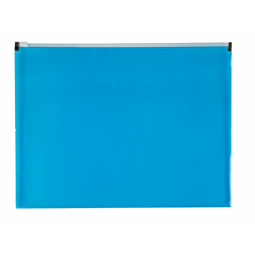 Iratgyűjtő tasak zipp A/4 PP Q-CONNECT kék