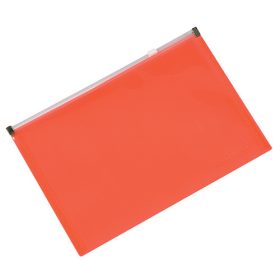 Iratgyűjtő tasak zipp A/4 PP Q-CONNECT piros