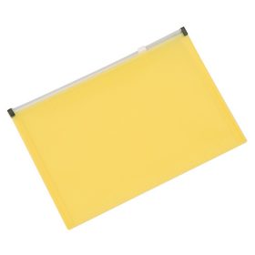 Iratgyűjtő tasak zipp A/4 PP Q-CONNECT sárga