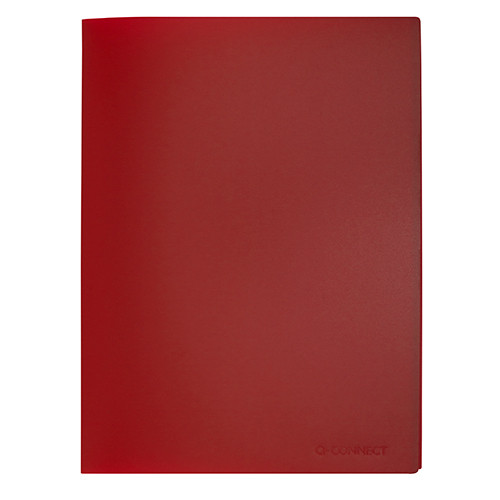 Iratvédő mappa, 40 tasakos, Q-Connect, piros