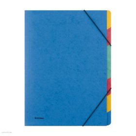 Rendezőmappa 7 részes prespán karton kék DONAU