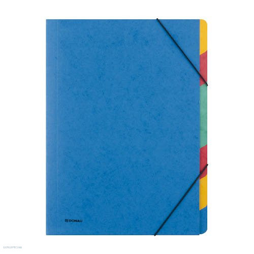 Rendezőmappa 7 részes prespán karton kék DONAU