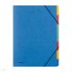 Rendezőmappa 7 részes prespán karton kék DONAU