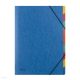 Rendezőmappa 9 részes prespán karton kék DONAU