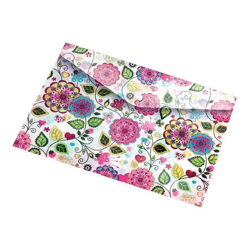 Iratgyűjtő tasak A/5 patentos PP 160 mikron PANTA PLAST Flowers
