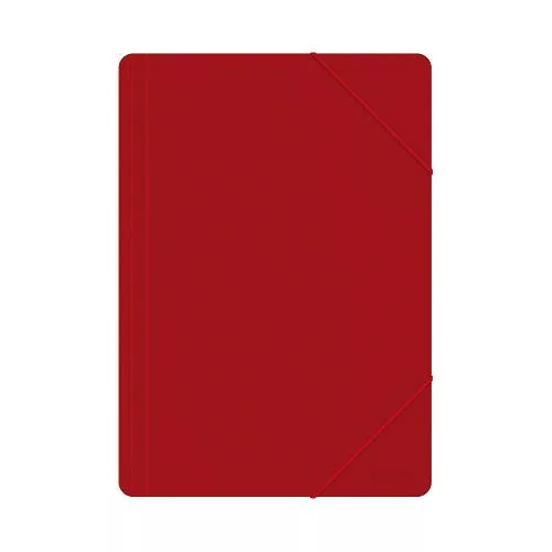 Iratgyűjtő gumis A/4 PP OFFICE PRODUCTS áttetsző piros