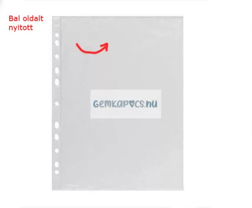 Genotherm A/4 Esselte lefűzhető STANDARD narancsos, 43mikron, bal oldalt nyitott