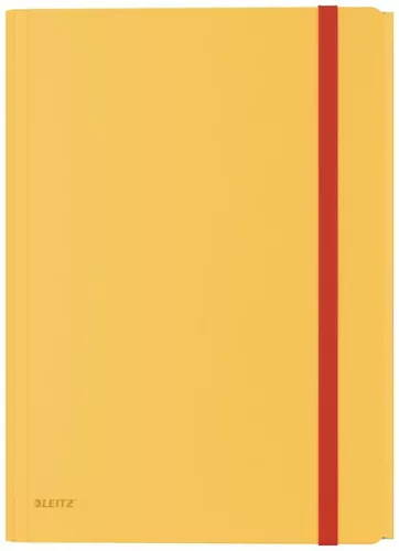 Iratgyűjtő gumis A/4 PP LEITZ COSY mobil extra tasakkal meleg sárga
