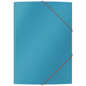  Iratgyűjtő gumis A/4 karton LEITZ COSY Soft touch nyugodt kék