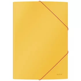   Iratgyűjtő gumis A/4 karton LEITZ COSY Soft touch meleg sárga