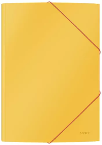 Iratgyűjtő gumis A/4 karton LEITZ COSY Soft touch meleg sárga