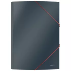   Iratgyűjtő gumis A/4 karton LEITZ COSY Soft touch bársony szürke