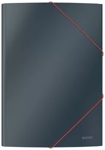 Iratgyűjtő gumis A/4 karton LEITZ COSY Soft touch bársony szürke