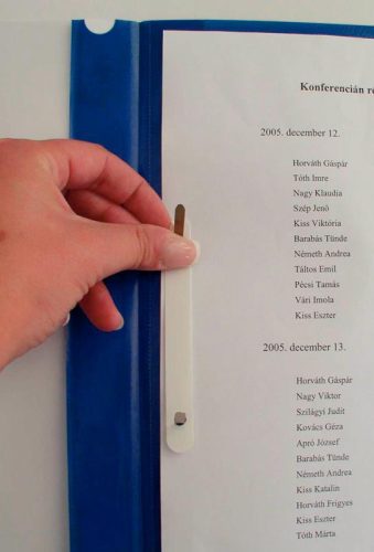 Gyorsfűző A/4, műanyag, standard, Vivida, fehér