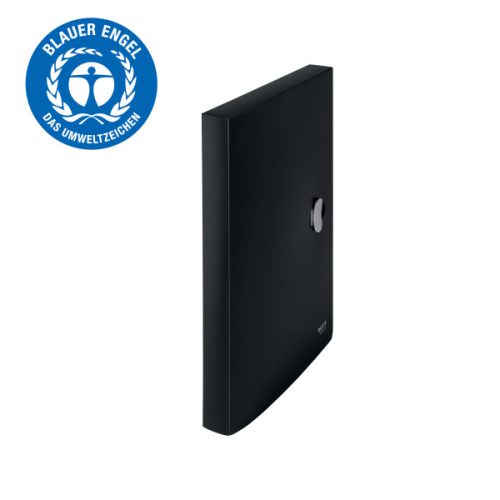 Iratvédő mappa A/4, PP, fekete, Leitz Recycle Jumbo