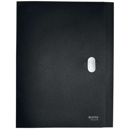 Iratvédő mappa A/4, PP, fekete, Leitz Recycle Jumbo