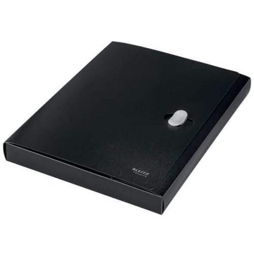 Iratvédő mappa A/4, PP, fekete, Leitz Recycle Jumbo