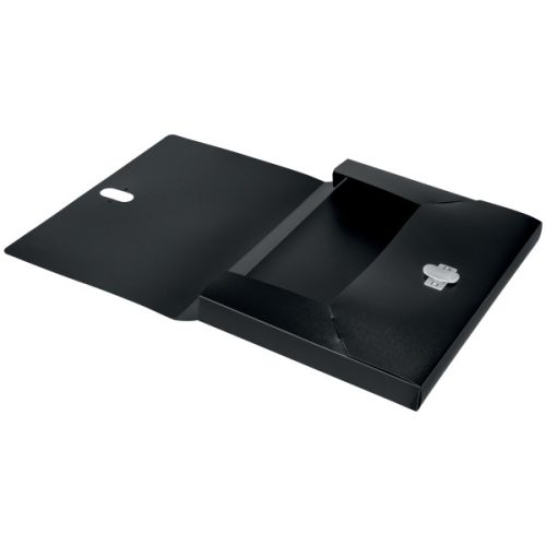 Iratvédő mappa A/4, PP, fekete, Leitz Recycle Jumbo