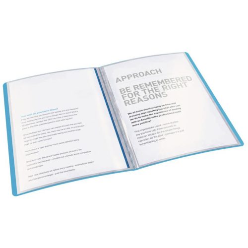 Iratvédő mappa Vivida, PP, puha borítóval, 20 tasakos, kék