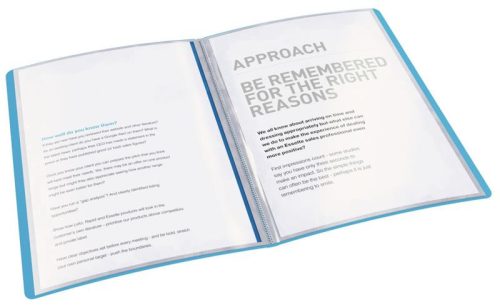 Iratvédő mappa Vivida, PP, puha borítóval, 20 tasakos, kék