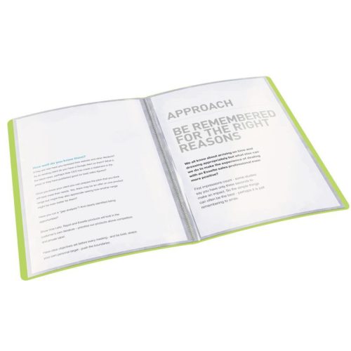 Iratvédő mappa vivda, PP, puha borítóval, 20 tasakos, zöld