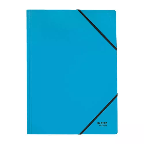 Iratgyűjtő gumis A/4 karton LEITZ Recycle kék