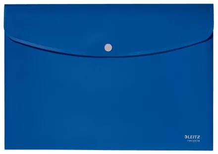 Iratgyűjtő tasak patentzáras, A/4, PP, Leitz Recycle, kék