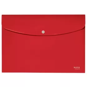   Iratgyűjtő tasak patentzáras, A/4, PP, Leitz Recycle, piros