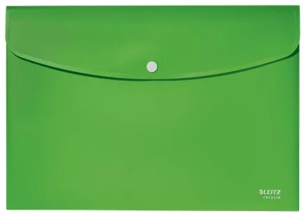 Iratgyűjtő tasak patentzáras, A/4, PP, Leitz Recycle, zöld