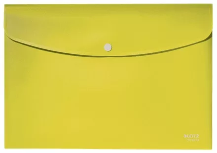 Iratgyűjtő tasak patentzáras, A/4, PP, Leitz Recycle, sárga