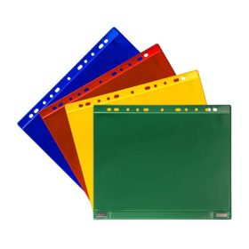   Mágneses lefűzhető tasak A/4, Djois, kétoldalas, 5 darabos csomag, kék