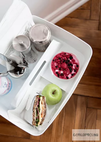 Rendszerező tálca LEITZ MyBox fogantyúval, nagy, fehér