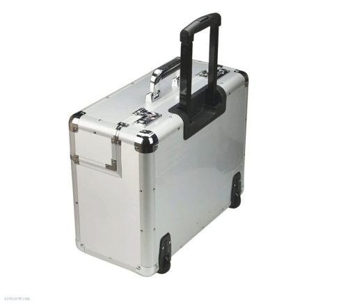 Pilótatáska görgős ALUMAXX "Omega" ezüst, alumínium