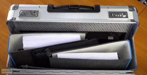 Pilótatáska görgős ALUMAXX "Omega" ezüst, alumínium