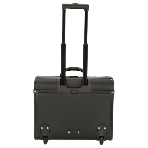 Pilótatáska laptop rekesszel ALASSIO "MONDO" görgős, bőrhatású fekete